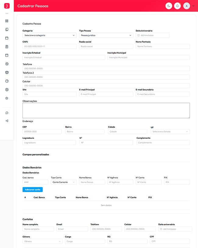 Cadastros e permissões no JobbLive - Imagem 1